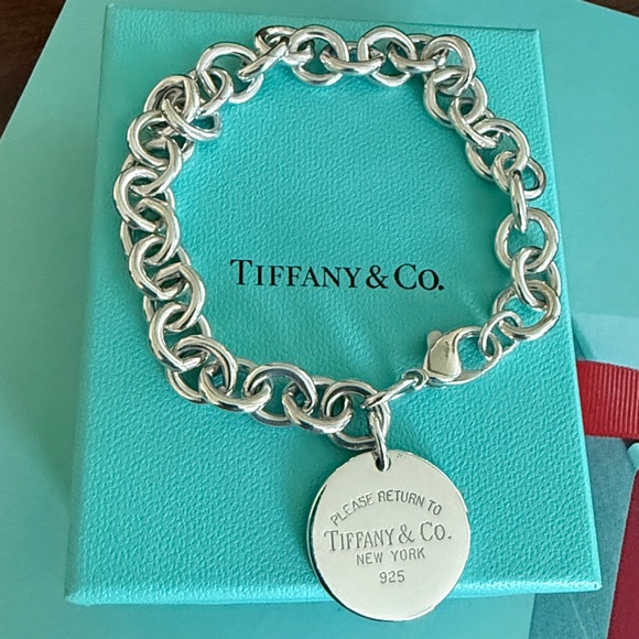 Tiffany & Co. Jewelry - 9” LARGE Tiffany & Co. Please Return To Tiffany Round Tag Bracelet